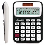 MediaRange Κομπιουτεράκι Compact calculator with 10-digit LCD, solar and battey-powered, black/white