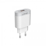 Ldnio Φορτιστής με Θύρα USB-A και Καλώδιο Lightning 18W Quick Charge 3.0 Λευκός (A303QLIGHTNING)