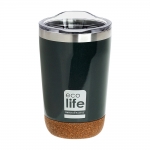 Ecolife COFFEE THERMOS Dark Green 370ml - με διάφανο καπάκι
