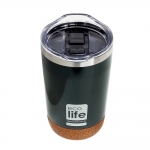 Ecolife COFFEE THERMOS Dark Green 370ml - με διάφανο καπάκι