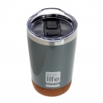 Ecolife COFFEE THERMOS Light Grey 370ml - με διάφανο καπάκι