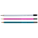 ΜΟΛΥΒΙ FABER CASTELL GRIP 2001 ME ΓΟΜΑ ΛΕΥΚΟ