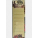 Μαγνητικό σημειωματάριο -Λίστα αγορών μαγνητική (για το ψυγείο),με μολύβι - Σκόρδα