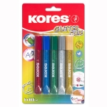 Χρυσόκολλα KORES χειροτεχνίας σε σωληνάριο 10,5ml x 5 φωτεινά χρώματα σε blister