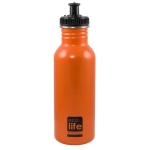 Ecolife Μεταλλικό ανοξείδωτο μπουκάλι Orange 600ml