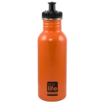 Ecolife Μεταλλικό ανοξείδωτο μπουκάλι Orange 600ml