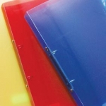 Ημιδιάφανο Μπλε Ντοσιέ PP 25x32x4 2 Κρικ 4εκ Ράχη 5142 (Α4)