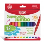 Μαρκαδόροι +Efo Supercolor χοντροί 12τεμ