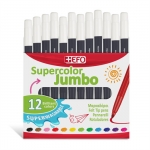 Μαρκαδόρος +Efo Supercolor Jumbo Μαύρο