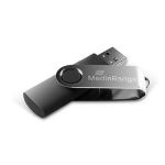  MediaRange USB 2.0 Flash Drive 32GB (Black/Silver).