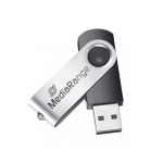MediaRange USB 2.0 Flash Drive 16GB (Black/Silver).
