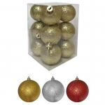 ΜΠΑΛΑ GLITTER ΠΑΚ=12Τ 4cm ΚΟΚΚΙΝΗ