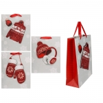 ΣΑΚΟΥΛΑ CHRISTMAS RED/WHITE 26X10X32