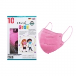 Famex Kids Μάσκα για παιδιά FFP2 ΡΟΖ υψηλής προστασίας PFE95% 10τμχ