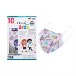 Famex Kids Μάσκα για παιδιά ΚΟΥΚΟΥΒΑΓΙΕΣ FFP2 υψηλής προστασίας PFE?95% 10τμχ