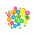 Κουμπιά Ξύλινα Χρωματιστά Various Νeon Φ7,18,22mm (30 τεμ)