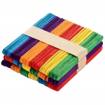 Ξυλάκια παγωτού describo χρωματιστά 150χ18mm 80τμχ