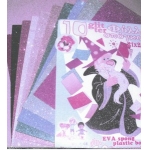ΣΕΤ 10 ΑΦΡΩΔΗ ΦΥΛΛΑ (ΣΠΟΓΓΟΥ) GLITTER 21χ29εκ.