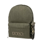 POLO ORIGINAL DOUBLE SCARF ΣΑΚΙΔΙΟ JEAN ΓΚΡΙ -ΛΑΔΙ