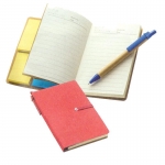 Θήκη με σημειωματάριο, χαρτάκια σημειώσεων και στυλό κόκκινο 15x10x2εκ.