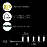 100 LED ΜΠΛΕ ME CONTROLLER 8 ΠΡΟΓΡΑΜΜΑΤΩΝ .ΓΙΑ ΕΞΩΤΕΡΙΚΟ & ΕΣΩΤΕΡΙΚΟ ΧΩΡΟ