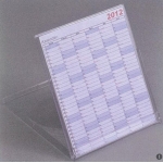 Βάση ημερολογίου πλέξι γκλας διάφανη 14,2x12,5x0.9εκ.