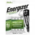 Energizer Power Plus Επαναφορτιζόμενες Μπαταρίες AAA Ni-MH 700mAh 1.2V 4τμχ (8218980)