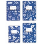 ΤΕΤΡΑΔΙΟ UNI PAP ΜΠΛΕ ΜΕ ΣΧΕΔΙΑ ΡΙΓΕ 17X25 20Φ