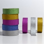 Χαρτοταινία Αυτοκόλλητη Glitter 15mmx3m Μονόχρωμη σε 5 χρώματα