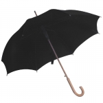 Ομπρέλα αυτόματη μαύρη ξύλινη λαβή O105εκ.