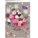 Κάρτα Happy Birthday με cupcakes