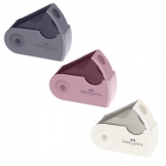 Ξύστρα Faber Castell Sleeve mini Μονή ροζέ- γκρι- coconut