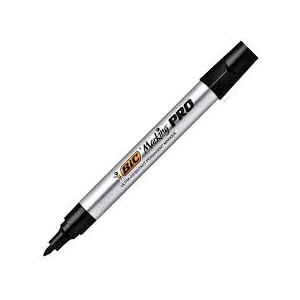 Bic Marking Pro Bullet μαρκαδόρος μαύρος ανεξίτηλος με στρογγυλή μύτη