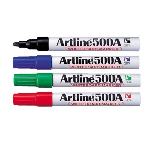 ΜΑΡΚΑΔΟΡΟΣ ARTLINE ΑΣΠΡΟΠΙΝΑΚΑ EK-500Α ΣΤΡΟΓΓΥΛΗ ΜΥΤΗ 2,0mm ΠΡΑΣΙΝΟ