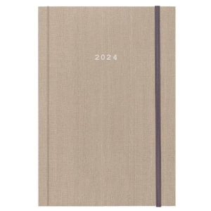 Next Hμερολόγιο ημερήσιο δετό μπεζ fabric με λάστιχο 14x21εκ