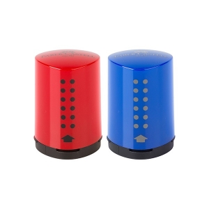 Ξύστρα FABER CASTELL 183710 MINI GRIP RED BLUE