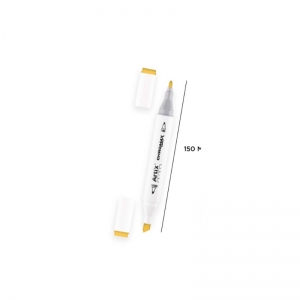 Μαρκαδόροι Οινοπνεύματος Artix Διπλοί Creative Markers 34 Yellow