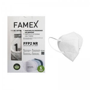 Famex Μάσκα Υψηλής Προστασίας ΛΕΥΚΟ FFP2 PFE?95% 10τμχ