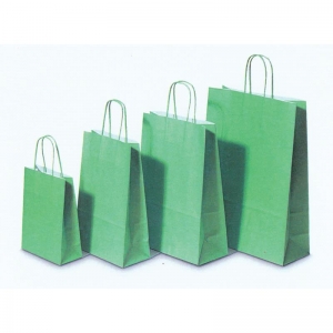 Next χάρτινη τσάντα Υ31x22x10εκ. λαχανί με στριφτό χερούλι