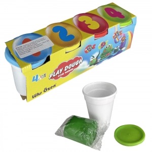 ΖΥΜΑΡΑΚΙΑ PLAY DOUGH ΣΕΤ=4 ΒΑΖΑΚΙΑ 400gr net(4x100gr)