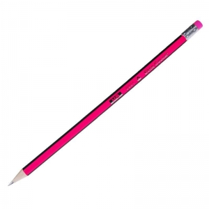 Μολύβι τριγωνικό Star Color 9001 HB με σβήστρα ροζ