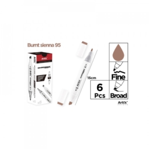 Μαρκαδόροι Οινοπνεύματος Artix Διπλοί Creative Markers 95 Burnt Sienna