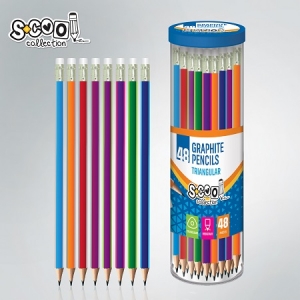 ΜΟΛΥΒΙ SCOOL HB TRI BRIGHT COLOR ΓΟΜΑ