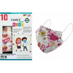 Famex Kids Μάσκα για παιδιά ΠΡΙΓΚΙΠΙΣΣΑ FFP2 υψηλής προστασίας PFE?95% 10τμχ