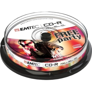 ΔΙΣΚΟΙ EMTEC CD-R 80min/700MB 52X CB 10τεμ