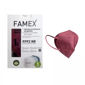 Famex Μάσκα Υψηλής Προστασίας ΜΠΟΡΝΤΩ FFP2 PFE?95% 10τμχ
