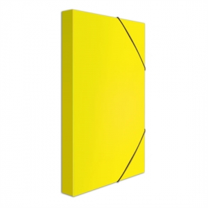 Κουτί με Λάστιχο Smart Paper πλαστικοποιημένο 25x35 εκ 3εκ Ράχη Κίτρινο