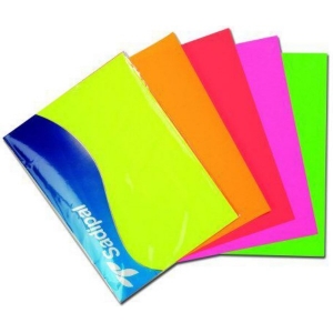 Χαρτιά SADIPAL Φωσφορούχα 21x30(Α4) 250g διάφορα χρώματα 5 φύλλα