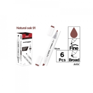 Μαρκαδόροι Οινοπνεύματος Artix Διπλοί Creative Markers 91 Natural Oak Brown