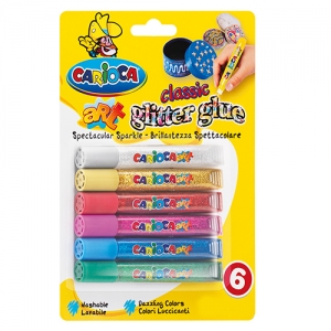ΚΟΛΑ GLITTER CLASSIC ΣΕΤ=6ΤΕΜ CARIOCA 6x10.5ml